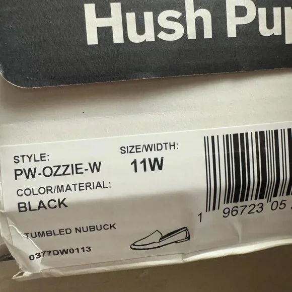 Hush Puppies Womens Ozzie Flat Black Size 11W - Picture 6 of 6
